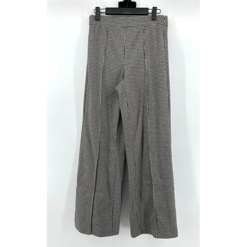 Jules & Leopold Houndstooth Wide Leg Stretch Pants Size S White Black